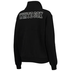 Black Chicago White Sox The Wild Collective Women's Two-Hit Quarter-Zip Pullover Top