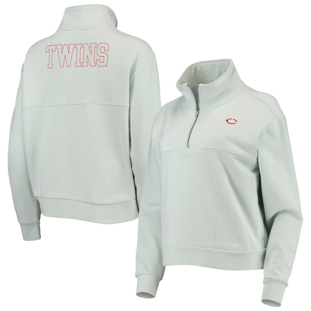 Light Blue Minnesota Twins The Wild Collective Women's Two-Hit Quarter-Zip Pullover Top