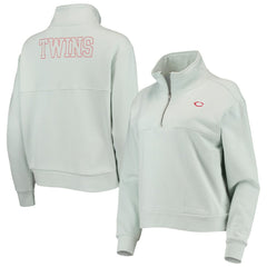 Light Blue Minnesota Twins The Wild Collective Women's Two-Hit Quarter-Zip Pullover Top