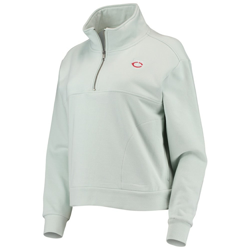 Light Blue Minnesota Twins The Wild Collective Women's Two-Hit Quarter-Zip Pullover Top