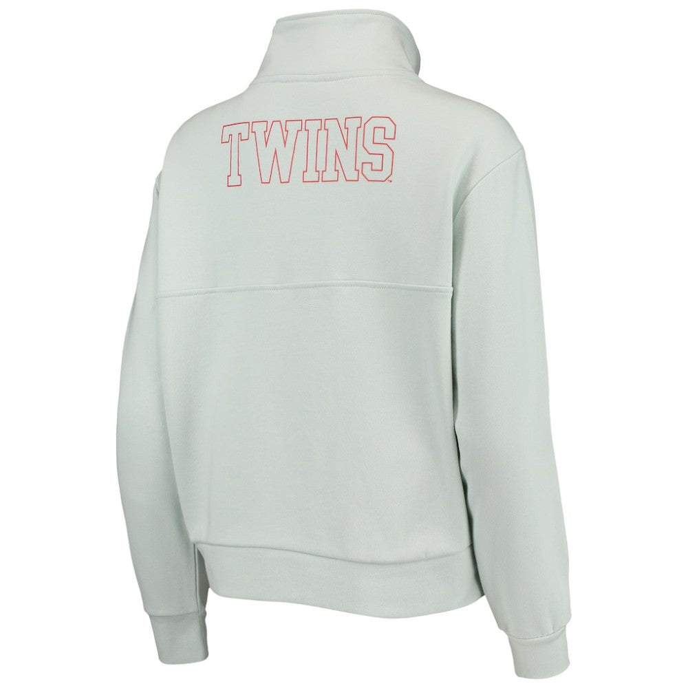 Light Blue Minnesota Twins The Wild Collective Women's Two-Hit Quarter-Zip Pullover Top