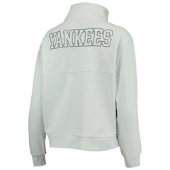 Light Blue New York Yankees The Wild Collective Women's Two-Hit Quarter-Zip Pullover Top