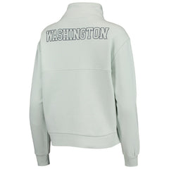 Light Blue Washington Nationals The Wild Collective Women's Two-Hit Quarter-Zip Pullover Top