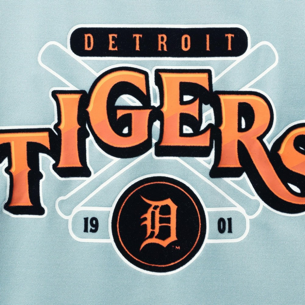 Light Blue Detroit Tigers The Wild Collective Women's Open Back Twist-Tie Tank Top