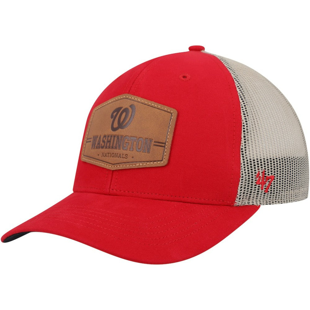 Red/Natural Washington Nationals '47 Rawhide Trucker Snapback Hat