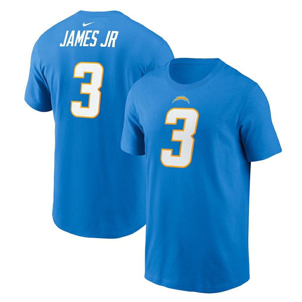 Derwin James Jr.  Player Name & Number T-Shirt - Los Angeles Chargers T-shirts