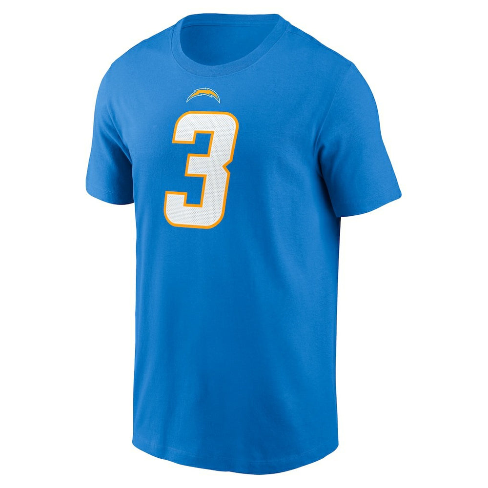 Derwin James Jr.  Player Name & Number T-Shirt - Los Angeles Chargers T-shirts