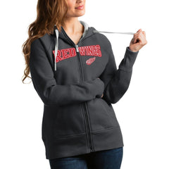 NHL Detroit Red Wings Antigua Women's Wordmark Victory Full-Zip Hoodie