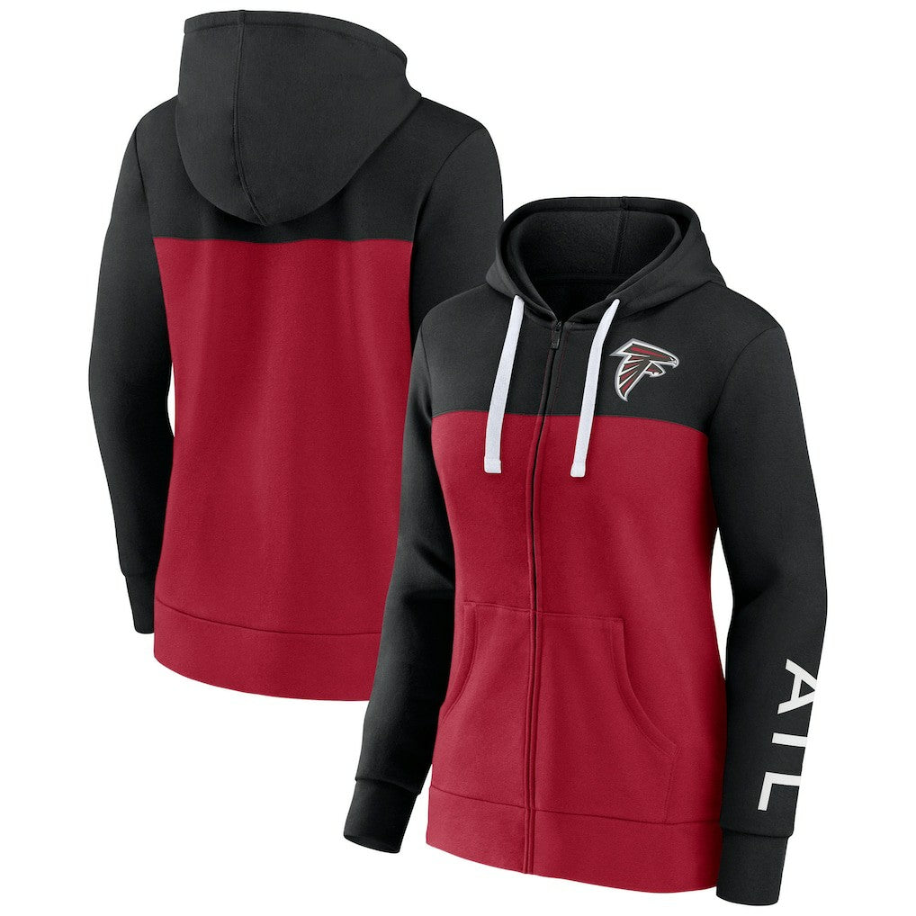 Women's Take The Field Color Block Full-Zip Hoodie - Atlanta Falcons Hoodies