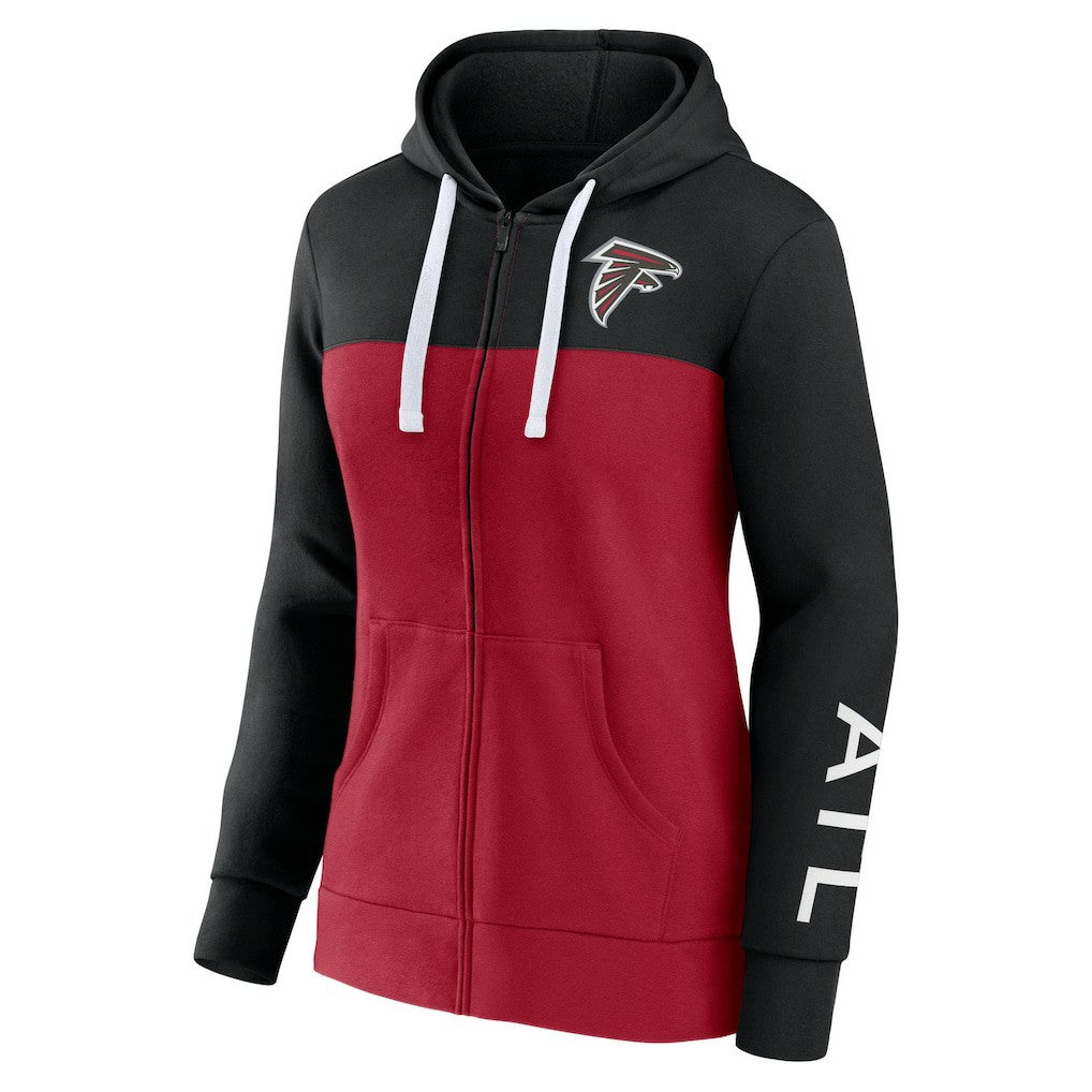 Women's Take The Field Color Block Full-Zip Hoodie - Atlanta Falcons Hoodies