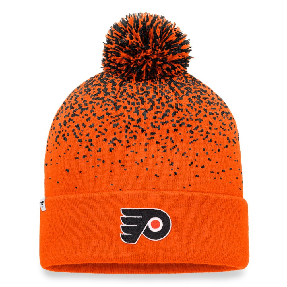 NHL Philadelphia Flyers Fanatics Iconic Gradient Cuffed Knit Hat with Pom