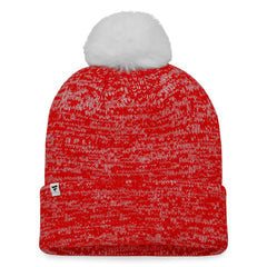 NHL Calgary Flames Fanatics Women's Glimmer Cuffed Knit Hat with Pom