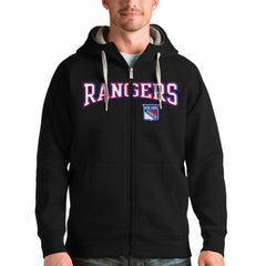 NHL New York Rangers Antigua Wordmark Victory Full-Zip Hoodie