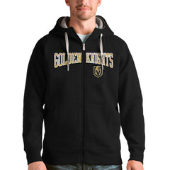 NHL Vegas Golden Knights Antigua Wordmark Victory Full-Zip Hoodie