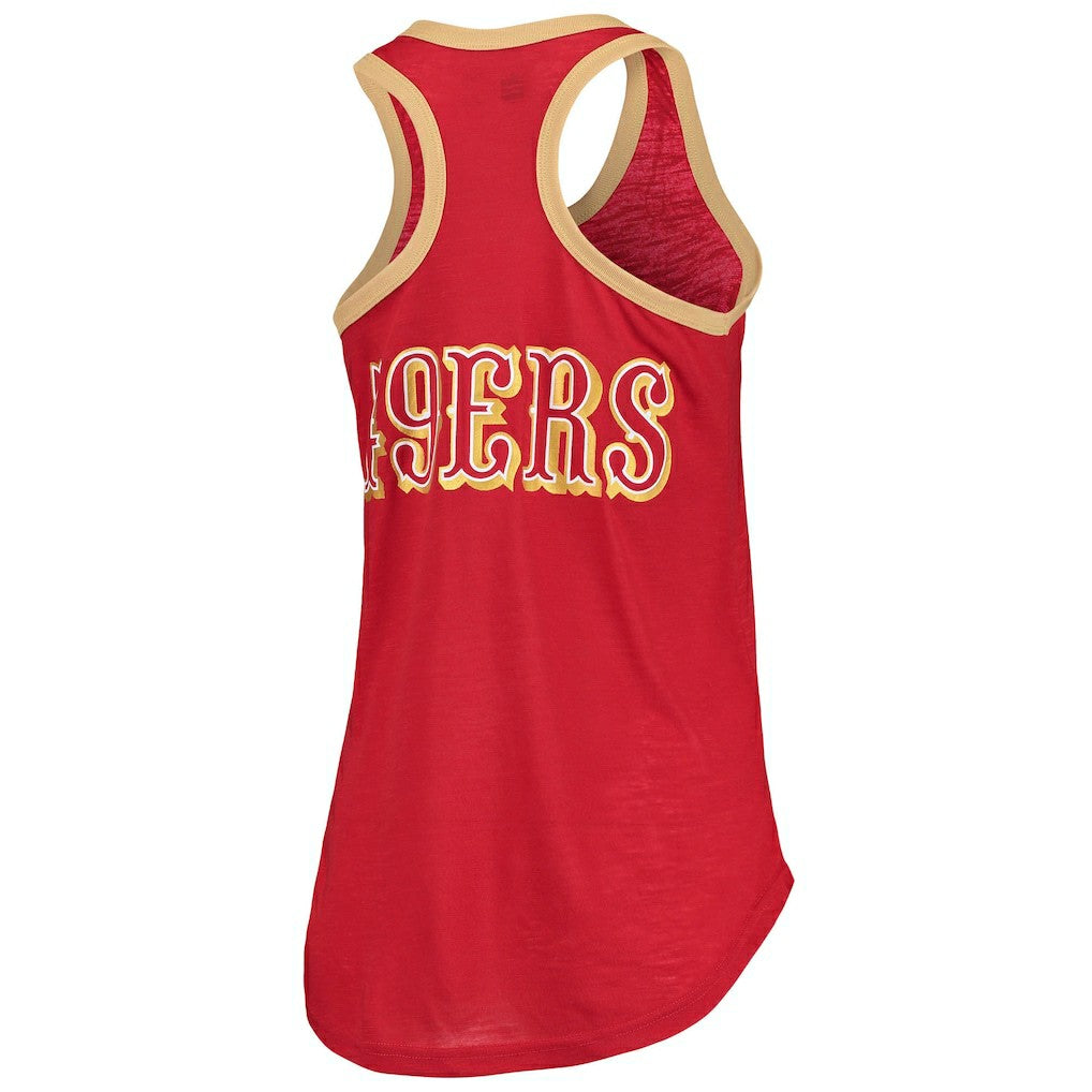 G-III 4Her by Carl Banks Women's Tater Burnout Tank Top - San Francisco 49ers Tops