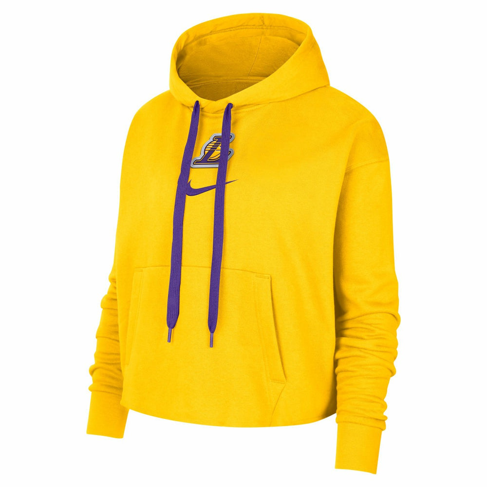 Nike Los Angeles Lakers Women's Courtside Cropped Pullover Hoodie