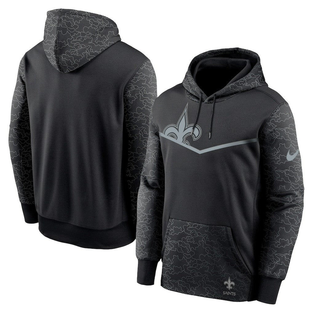 RFLCTV Chevron Pullover Hoodie - New Orleans Saints Hoodies