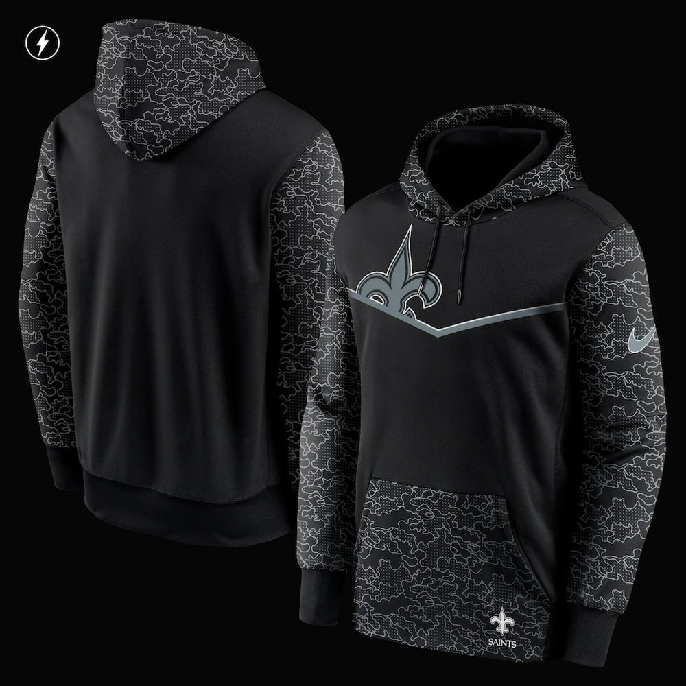 RFLCTV Chevron Pullover Hoodie - New Orleans Saints Hoodies
