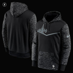 RFLCTV Chevron Pullover Hoodie - New Orleans Saints Hoodies