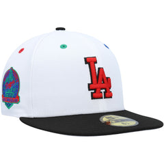 White/Black Los Angeles Dodgers New Era 60th Anniversary Primary Eye 59FIFTY Fitted Hat