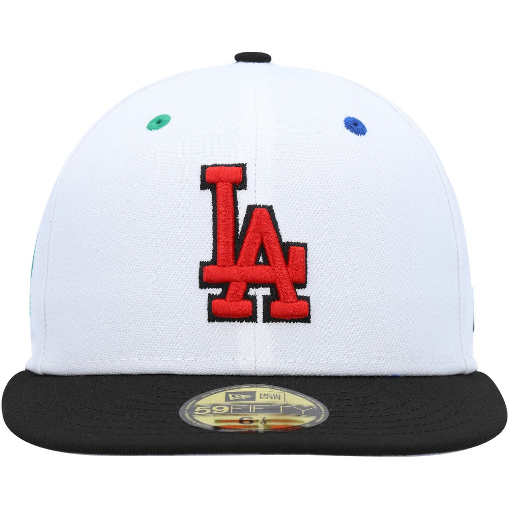 White/Black Los Angeles Dodgers New Era 60th Anniversary Primary Eye 59FIFTY Fitted Hat