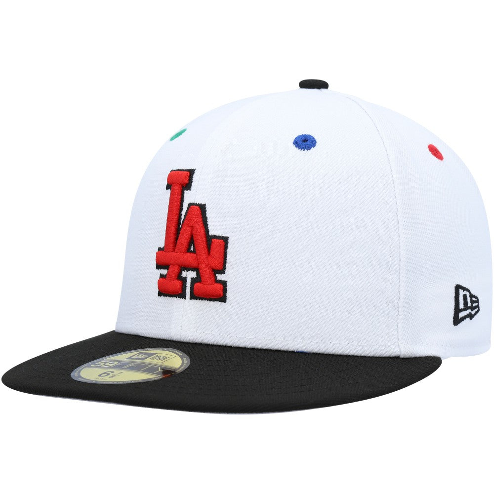 White/Black Los Angeles Dodgers New Era 60th Anniversary Primary Eye 59FIFTY Fitted Hat