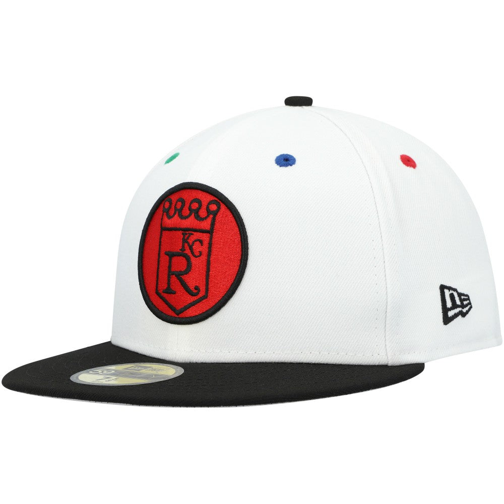 White/Black Kansas City Royals New Era  Primary Eye 59FIFTY Fitted Hat