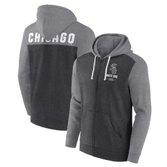 Heathered Charcoal/Heathered Gray Chicago White Sox Fanatics Blown Away Full-Zip Hoodie