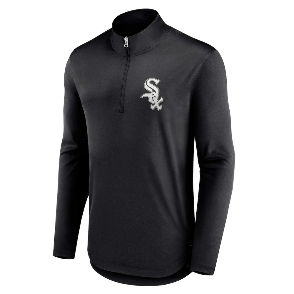 Black Chicago White Sox Fanatics Tough Minded Lightweight Quarter-Zip Pullover