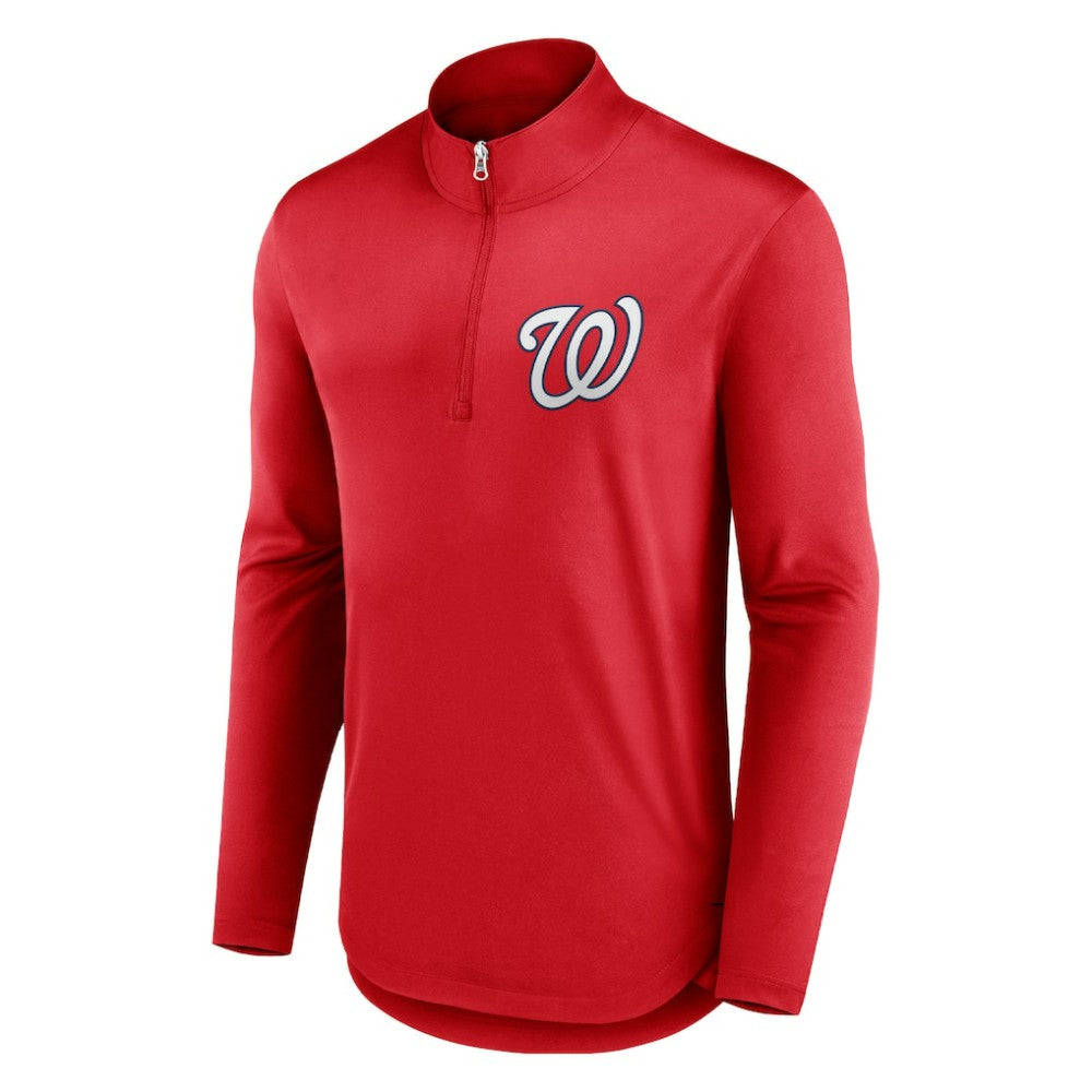 Red Washington Nationals Fanatics Tough Minded Lightweight Quarter-Zip Pullover