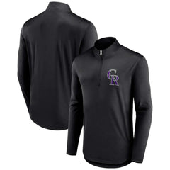Black Colorado Rockies Fanatics Tough Minded Lightweight Quarter-Zip Pullover