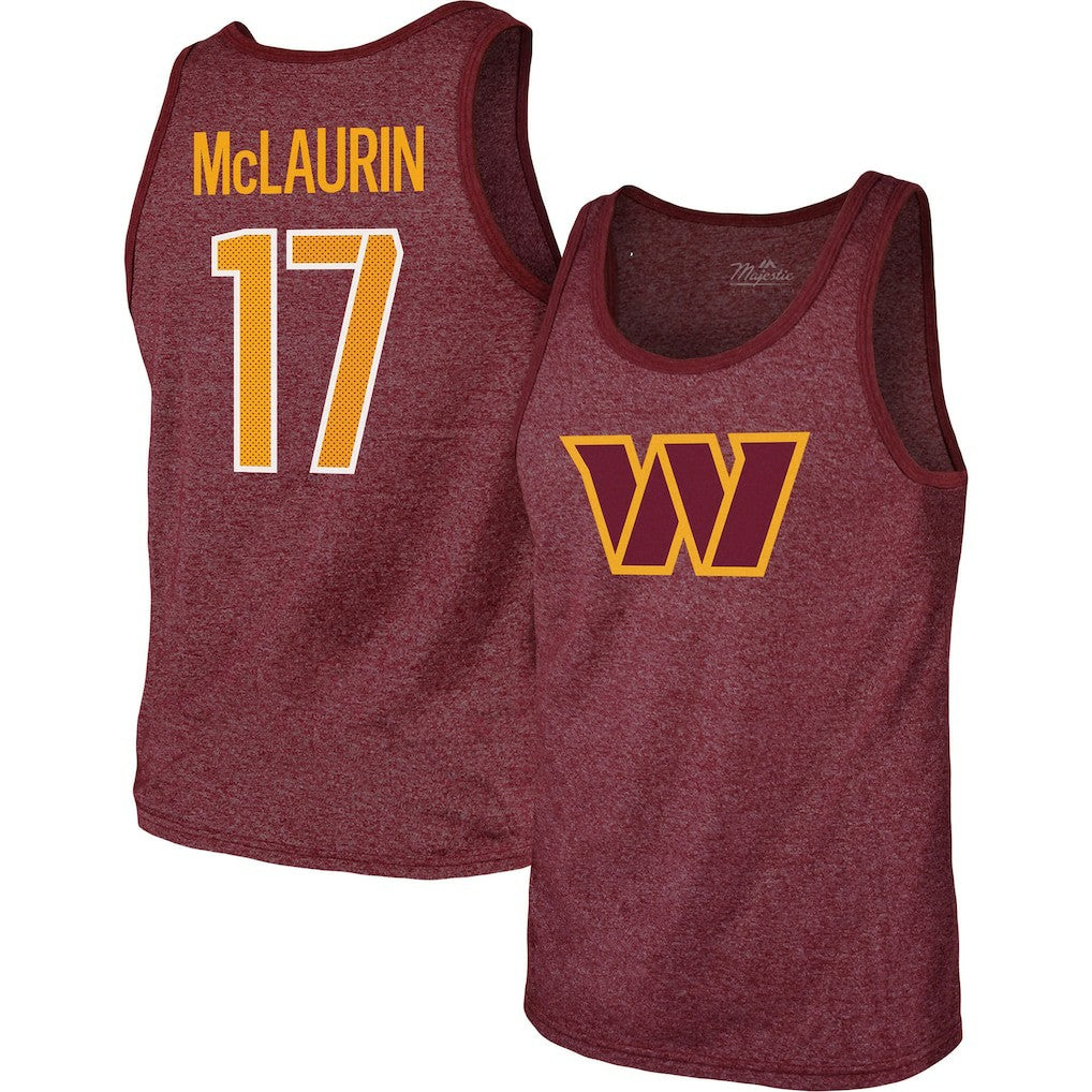 Terry McLaurin  Majestic Threads Player Name & Number Tank Top - Washington Commanders Tops