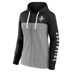 Black/Gray Chicago White Sox Fanatics Women's Take The Field Colorblocked Hoodie Full-Zip Jacket