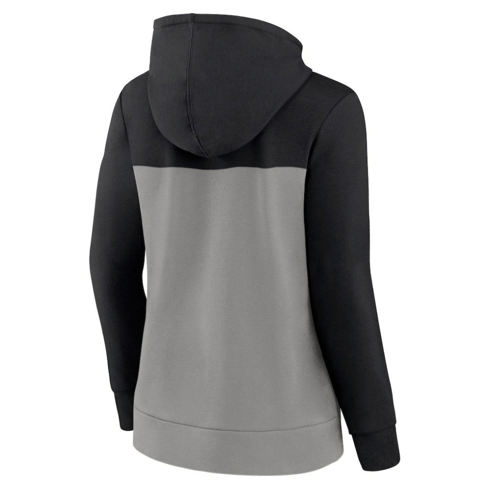 Black/Gray Chicago White Sox Fanatics Women's Take The Field Colorblocked Hoodie Full-Zip Jacket