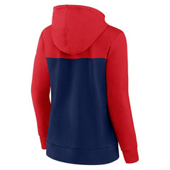 Red/Navy Washington Nationals Fanatics Women's Take The Field Colorblocked Hoodie Full-Zip Jacket