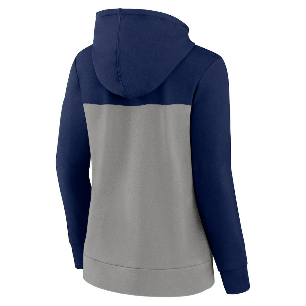 Navy/Gray New York Yankees Fanatics Women's Take The Field Colorblocked Hoodie Full-Zip Jacket