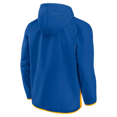NHL St. Louis Blues Fanatics Backhand Shooter Defender Anorak Raglan Hoodie Quarter-Zip Jacket