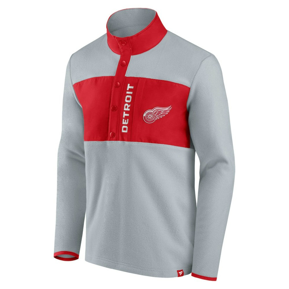 NHL Detroit Red Wings Fanatics Hockey Polar Fleece Quarter-Snap Jacket