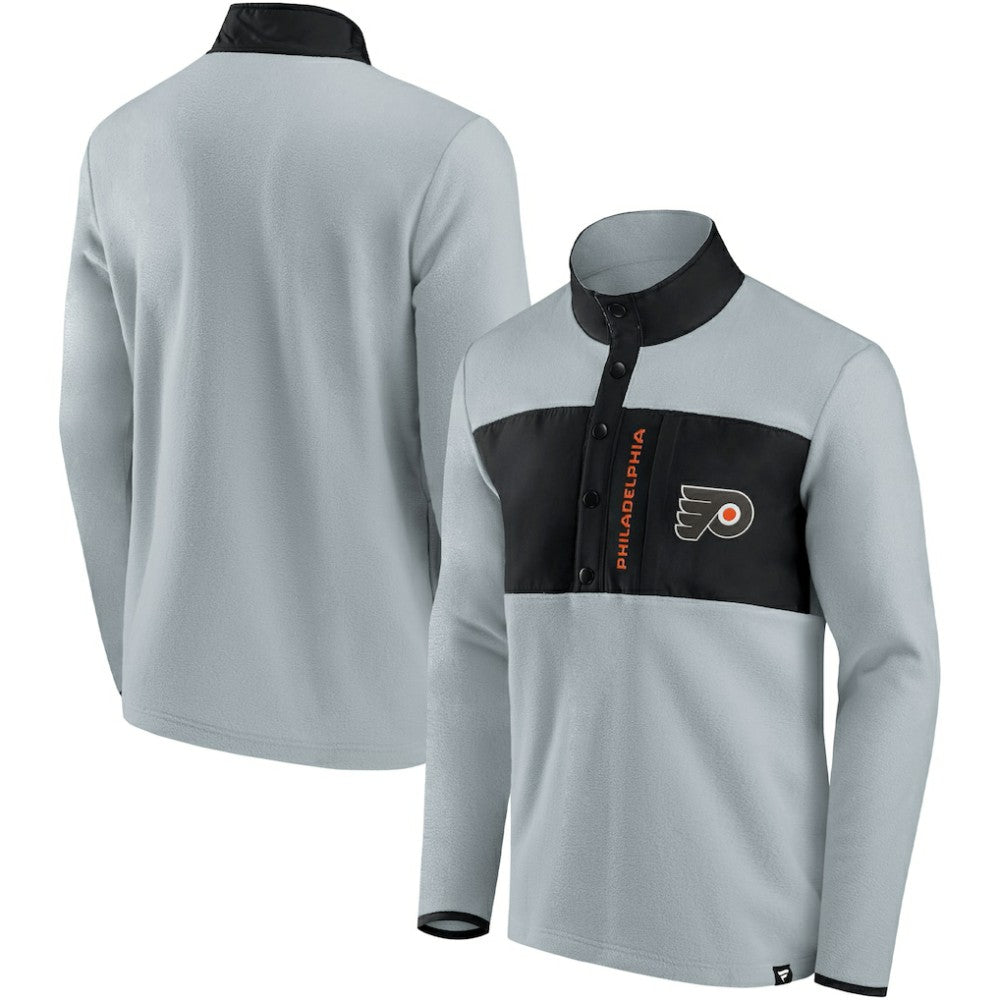 NHL Philadelphia Flyers Fanatics Hockey Polar Fleece Quarter-Snap Jacket