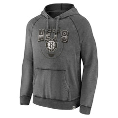 Fanatics Brooklyn Nets True Classics Vintage Snow Wash Raglan Pullover Hoodie