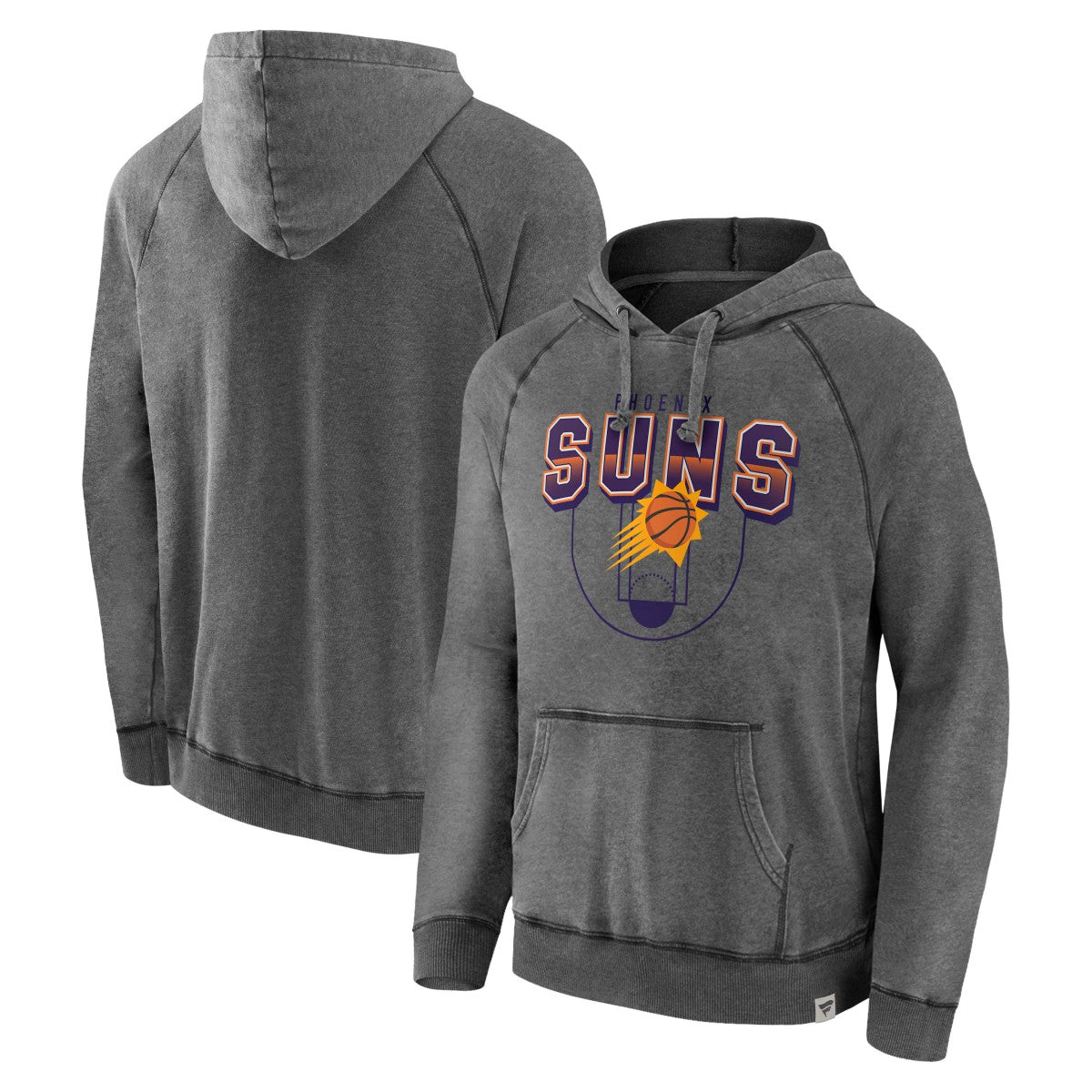 Fanatics Phoenix Suns True Classics Vintage Snow Wash Raglan Pullover Hoodie