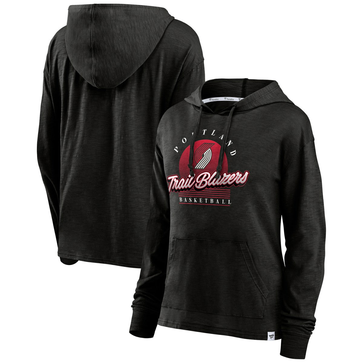Fanatics Portland Trail Blazers Women's Full Steam Slub Hoodie T-Shirt