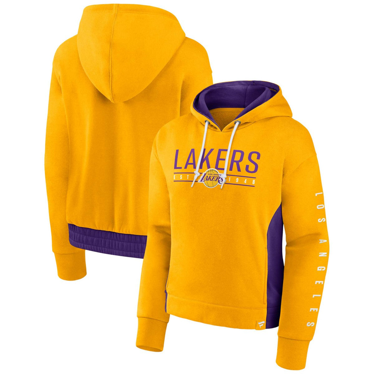 Fanatics Los Angeles Lakers Women's Iconic Halftime Colorblock Pullover Hoodie