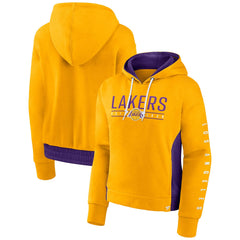 Fanatics Los Angeles Lakers Women's Iconic Halftime Colorblock Pullover Hoodie