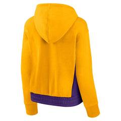 Fanatics Los Angeles Lakers Women's Iconic Halftime Colorblock Pullover Hoodie