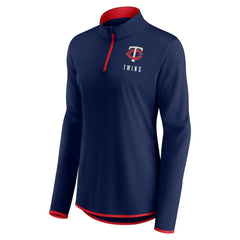 Navy Minnesota Twins Fanatics Women's Worth The Drive Quarter-Zip Jacket
