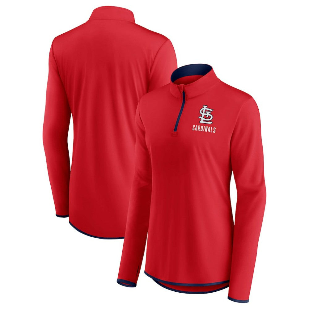 Red St. Louis Cardinals Fanatics Women's Worth The Drive Quarter-Zip Jacket