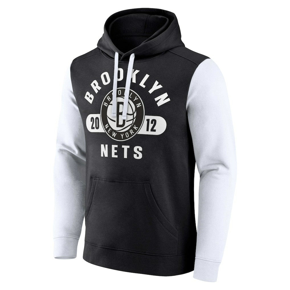 Fanatics Brooklyn Nets Attack Colorblock Pullover Hoodie