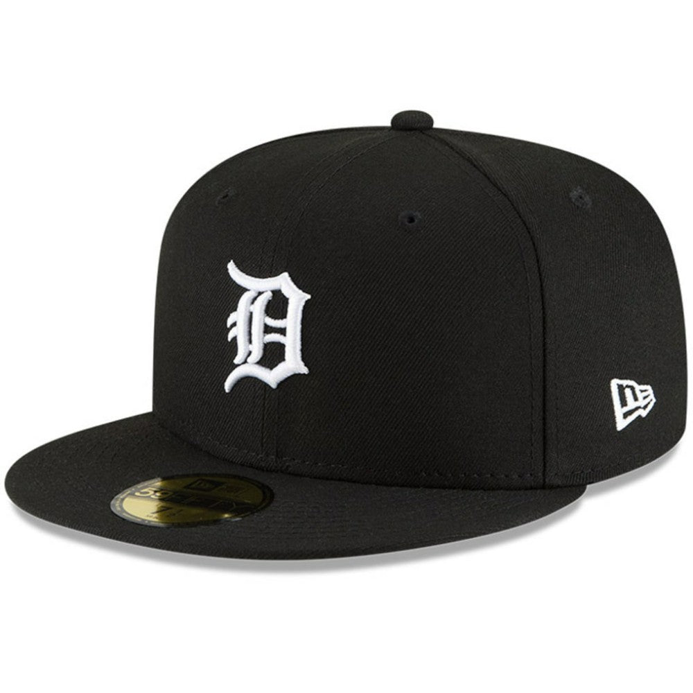 Black Detroit Tigers New Era Logo 59FIFTY Fitted Hat