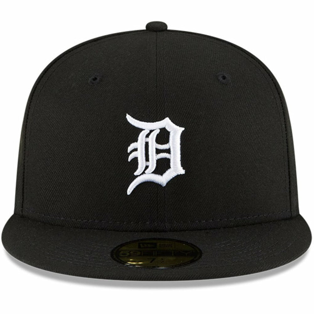 Black Detroit Tigers New Era Logo 59FIFTY Fitted Hat